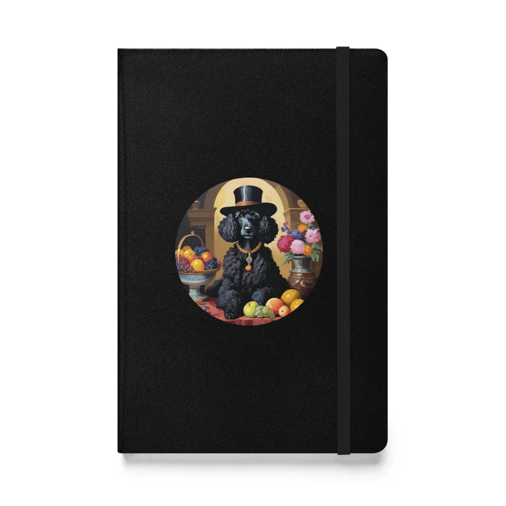 PugMug Custom Black Poodle Hardcover Bound Notebook