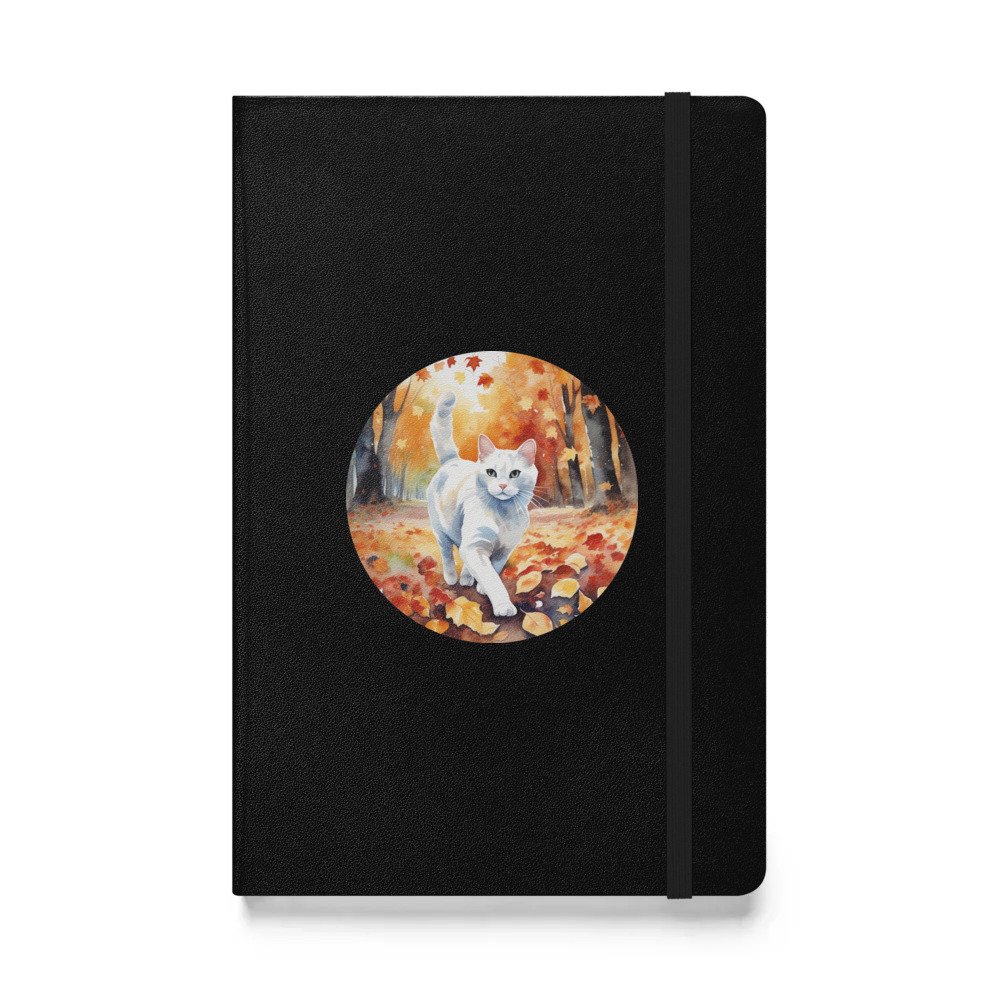 PugMug Custom White Companion Cat Hardcover Bound Notebook