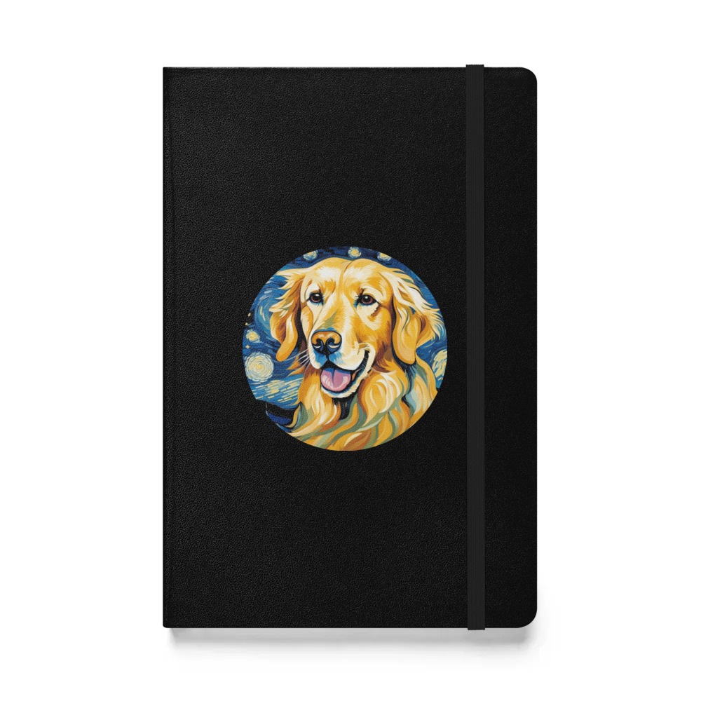 PugMug Custom Golden Retriever Hardcover Bound Notebook