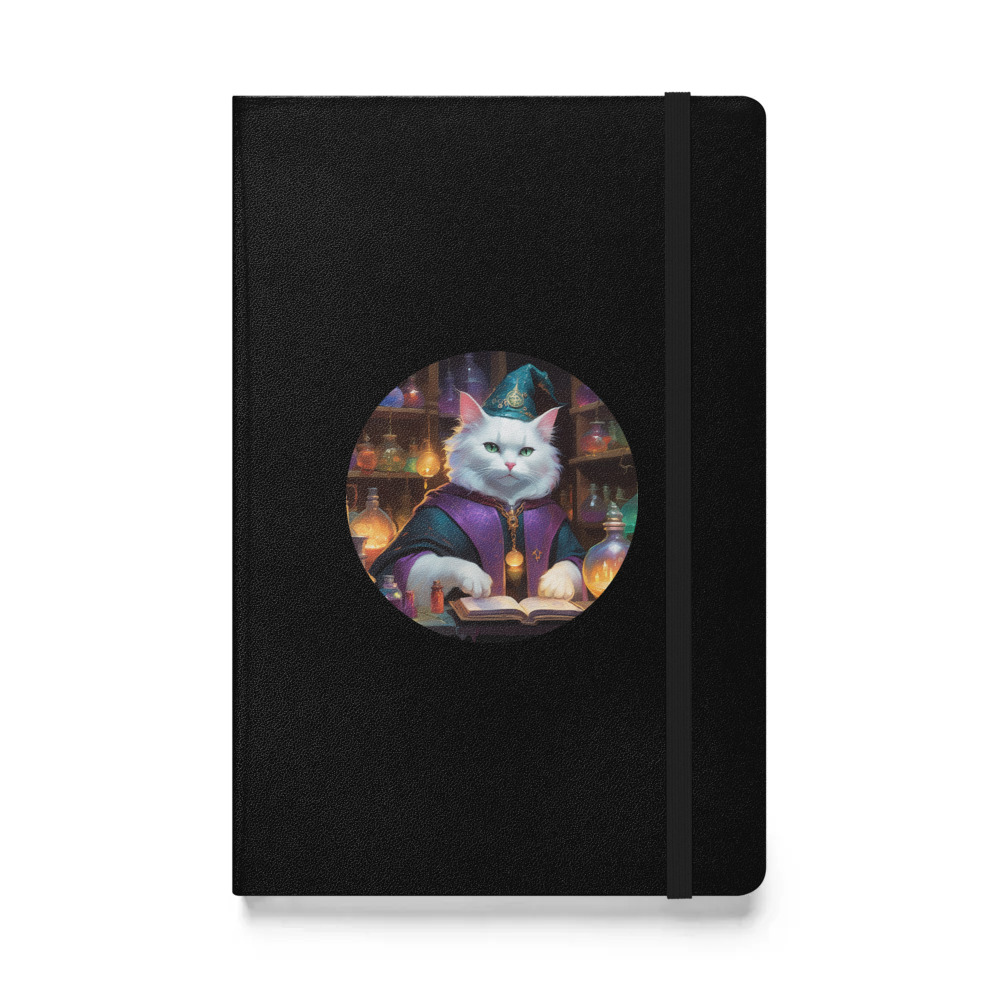 PugMug Custom White Companion Cat Hardcover Bound Notebook