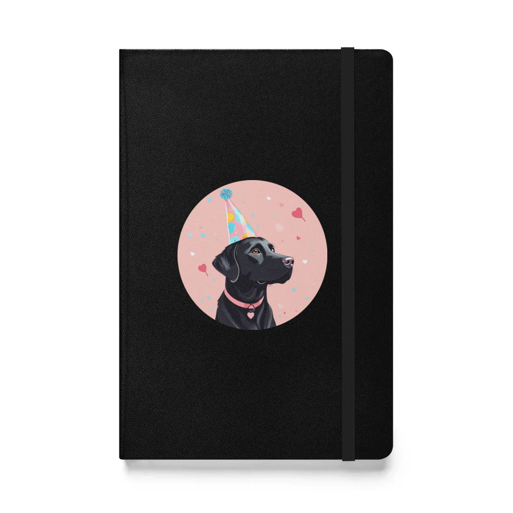 PugMug Custom Black Labrador Retriever Hardcover Bound Notebook