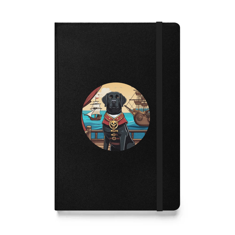 PugMug Custom Black Labrador Retriever Hardcover Bound Notebook