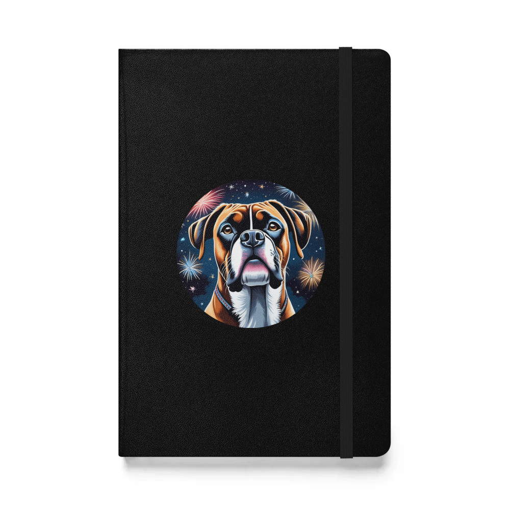 PugMug Custom Boxer Dog Hardcover Bound Notebook