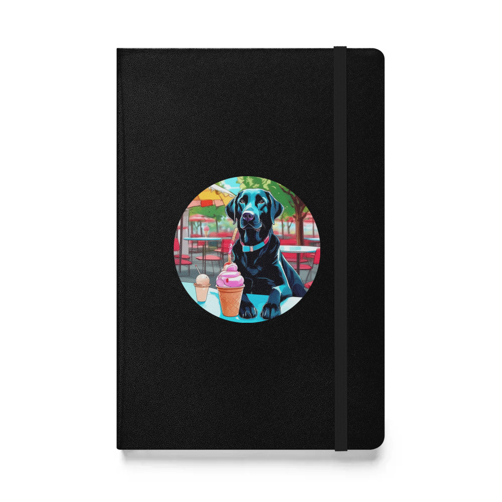 PugMug Custom Black Labrador Retriever Hardcover Bound Notebook