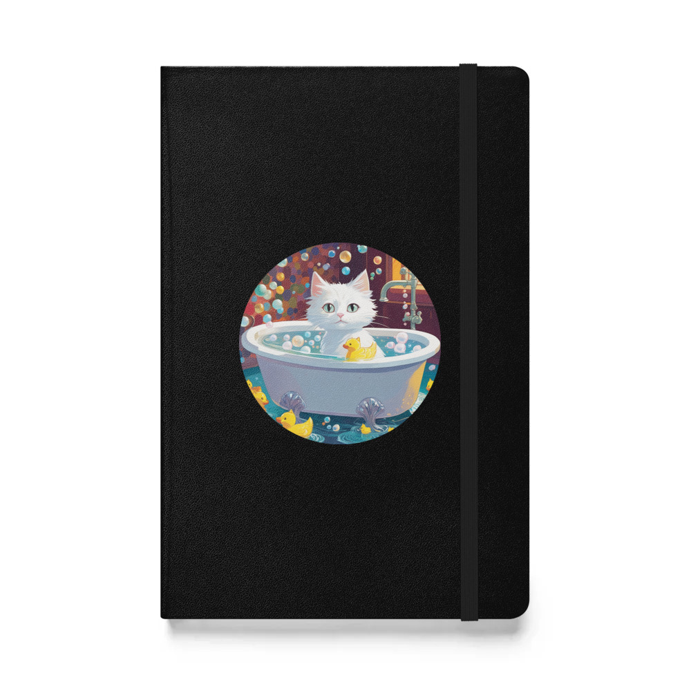 PugMug Custom White Companion Cat Hardcover Bound Notebook