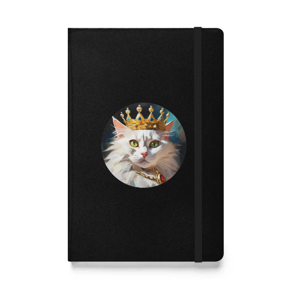 PugMug Custom White Companion Cat Hardcover Bound Notebook