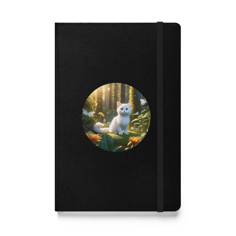PugMug Custom White Exotic Cat Hardcover Bound Notebook