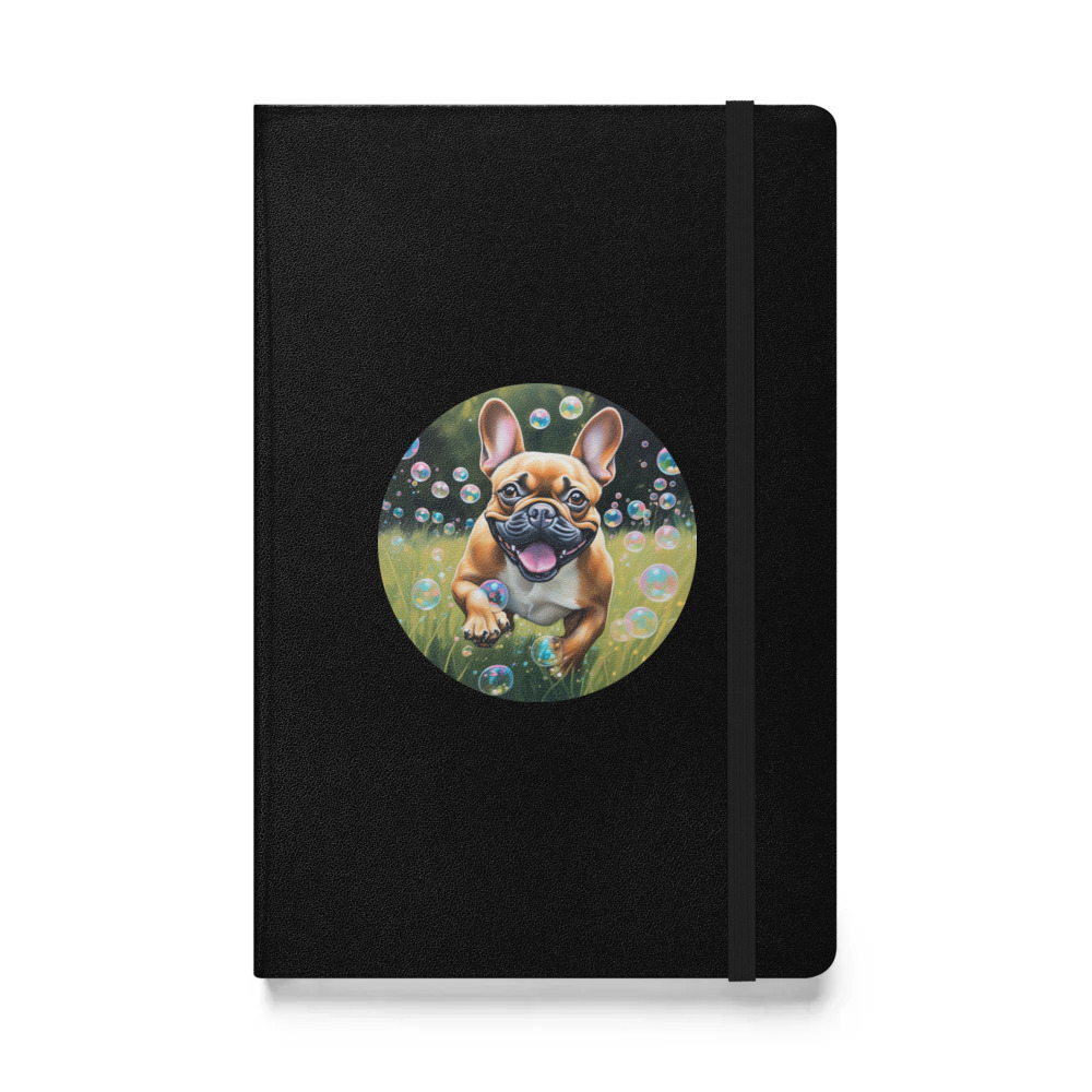 PugMug Custom Tan French Bulldog Hardcover Bound Notebook