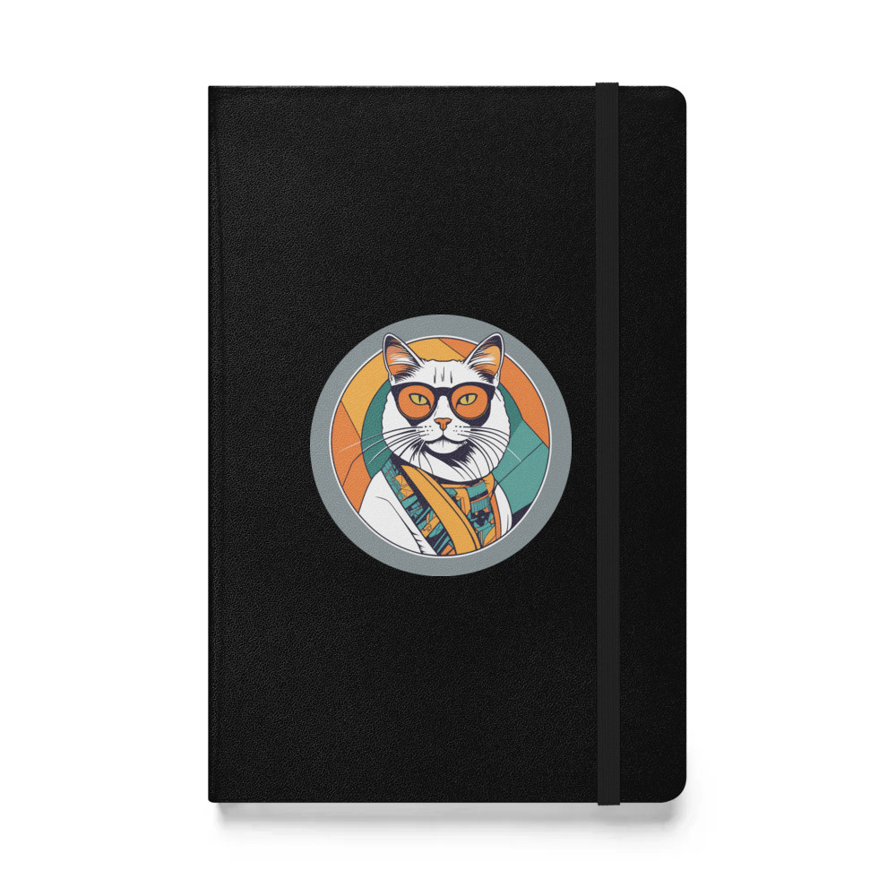 PugMug Custom White Companion Cat Hardcover Bound Notebook