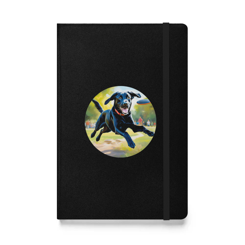 PugMug Custom Black Labrador Retriever Hardcover Bound Notebook