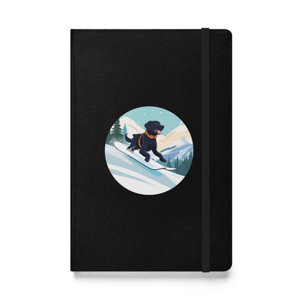 PugMug Custom Black Labrador Retriever Hardcover Bound Notebook