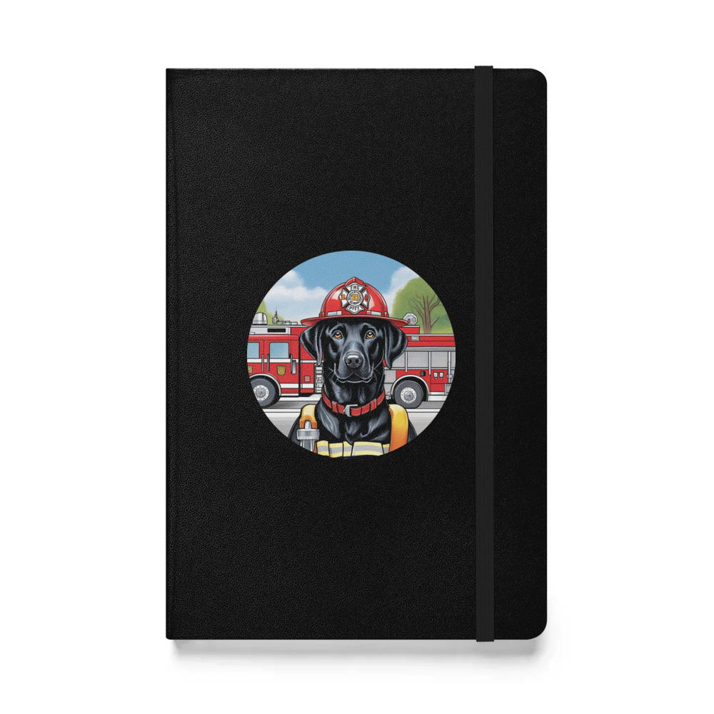 PugMug Custom Black Labrador Retriever Hardcover Bound Notebook