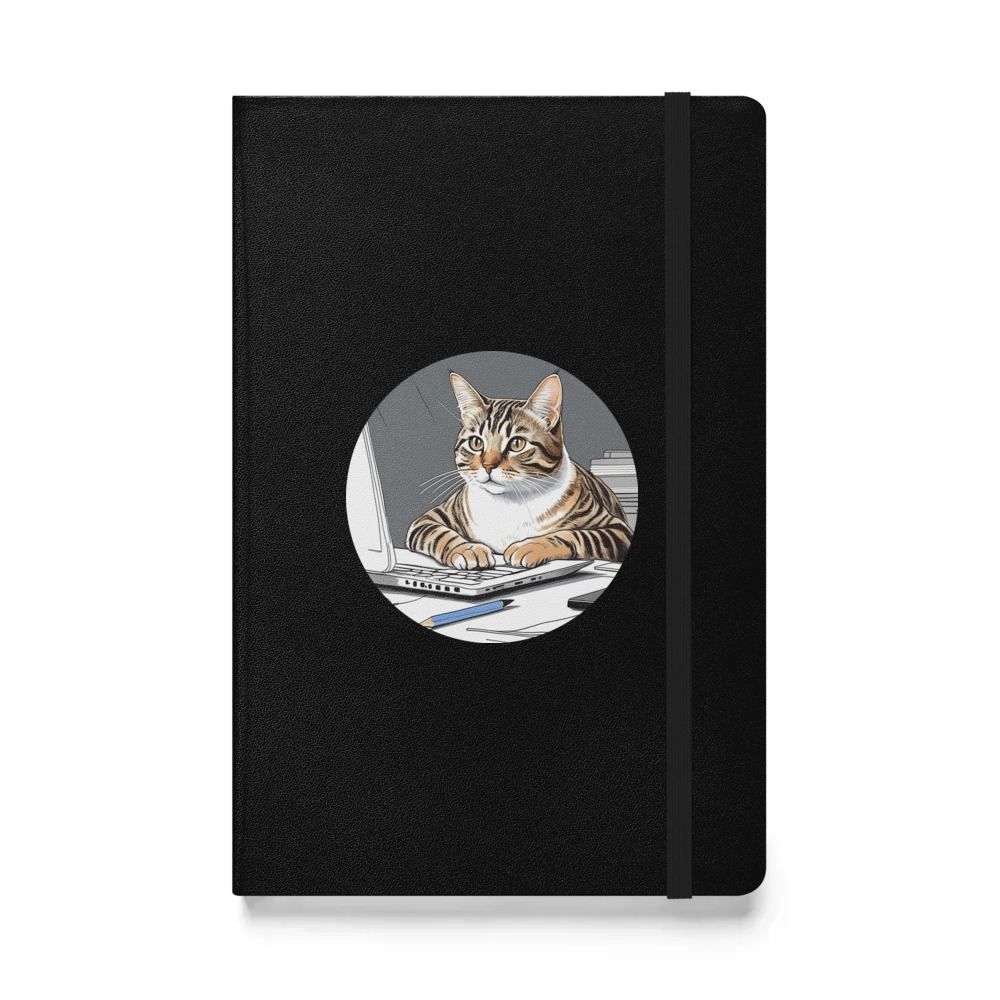 PugMug Custom Tabby Companion Cat Hardcover Bound Notebook