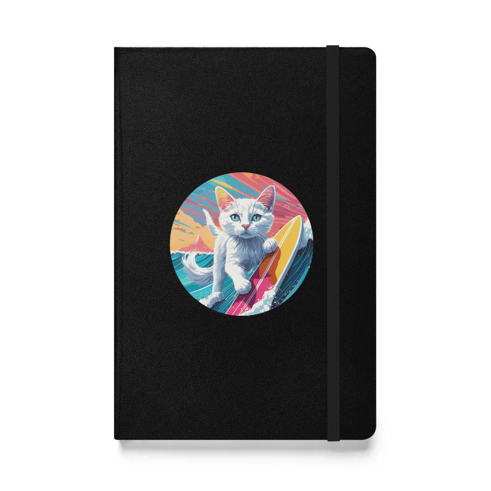 PugMug Custom White Companion Cat Hardcover Bound Notebook