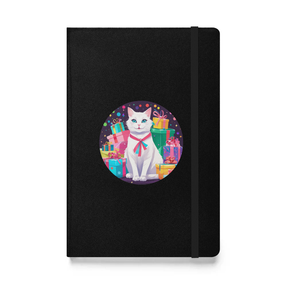 PugMug Custom White Companion Cat Hardcover Bound Notebook