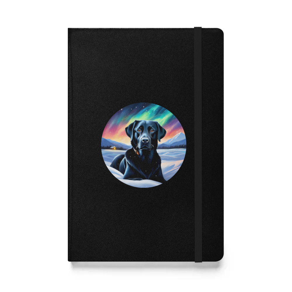 PugMug Custom Black Labrador Retriever Hardcover Bound Notebook