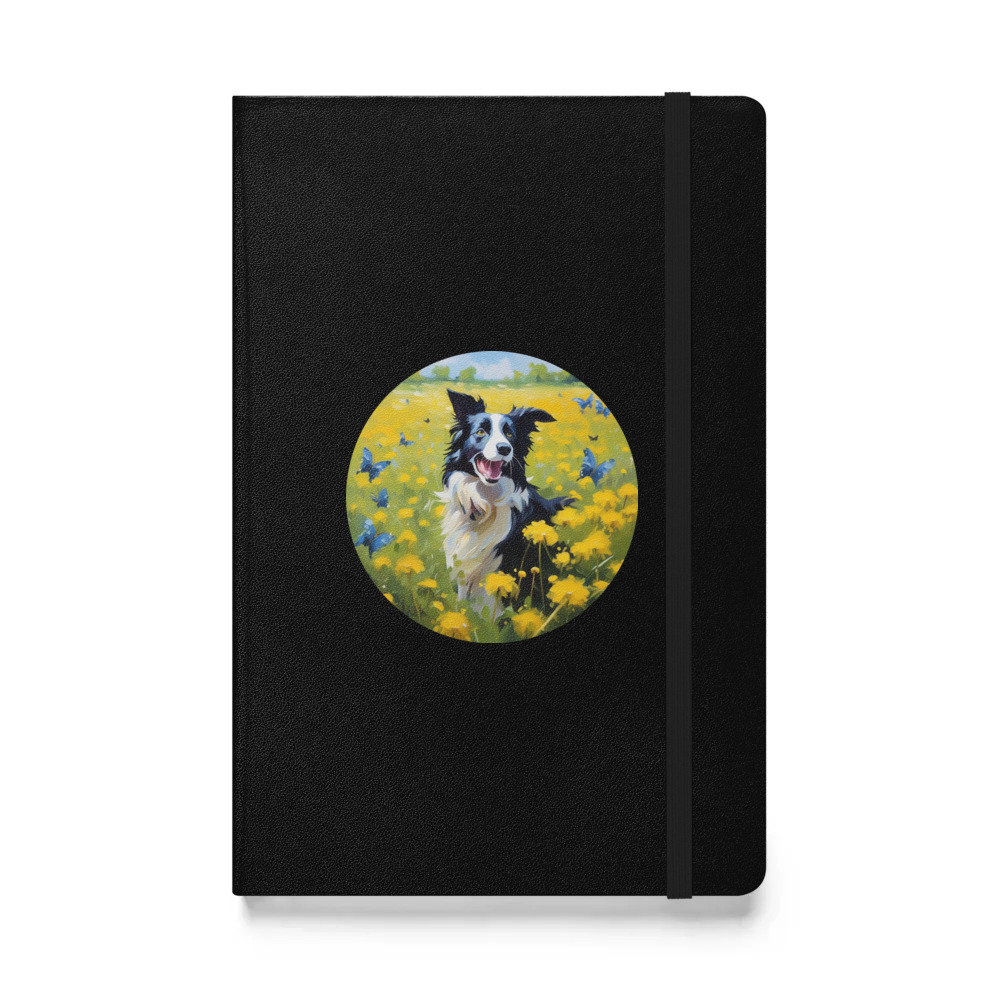 PugMug Custom Border Collie Hardcover Bound Notebook