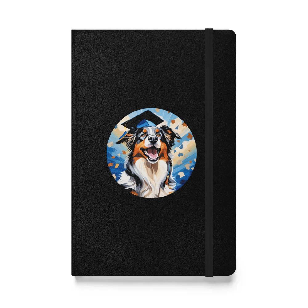 PugMug Custom Australian Shepherd Dog Hardcover Bound Notebook