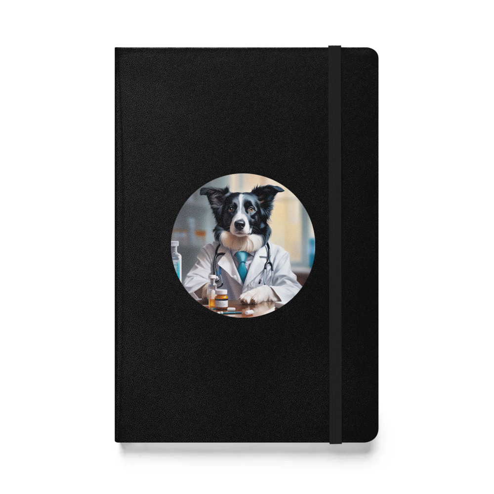 PugMug Custom Border Collie Hardcover Bound Notebook
