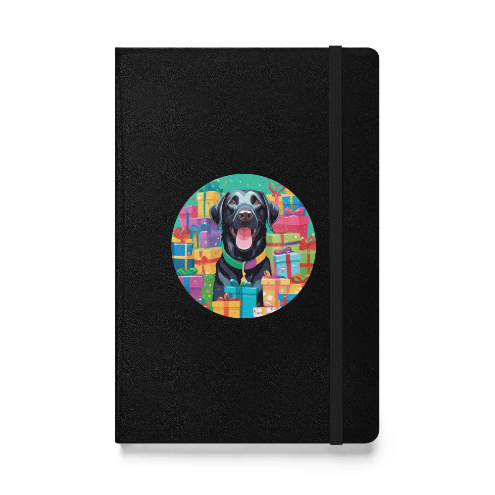 PugMug Custom Black Labrador Retriever Hardcover Bound Notebook