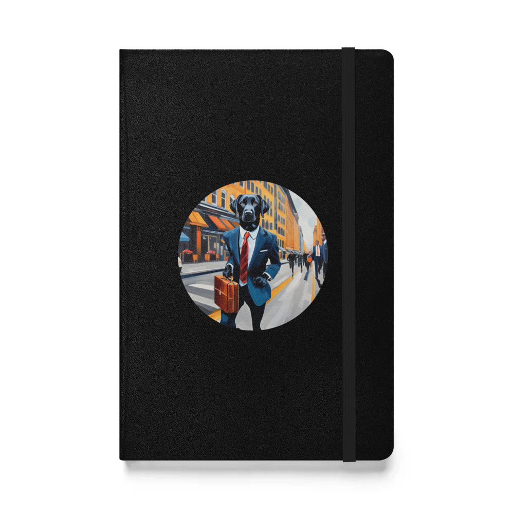 PugMug Custom Black Labrador Retriever Hardcover Bound Notebook