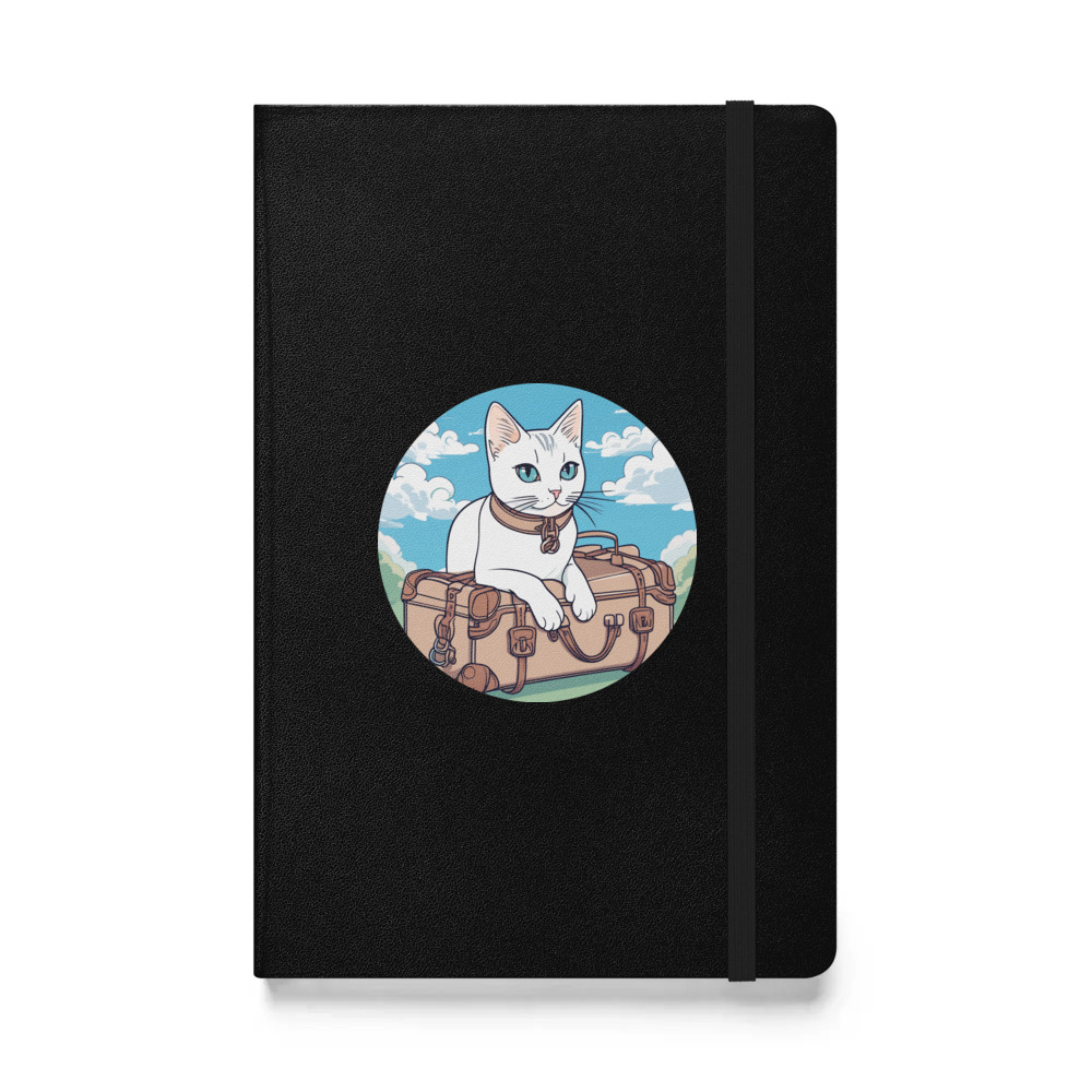 PugMug Custom White Companion Cat Hardcover Bound Notebook