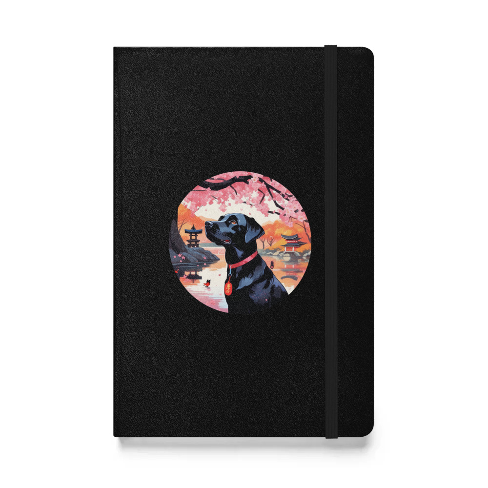 PugMug Custom Black Labrador Retriever Hardcover Bound Notebook