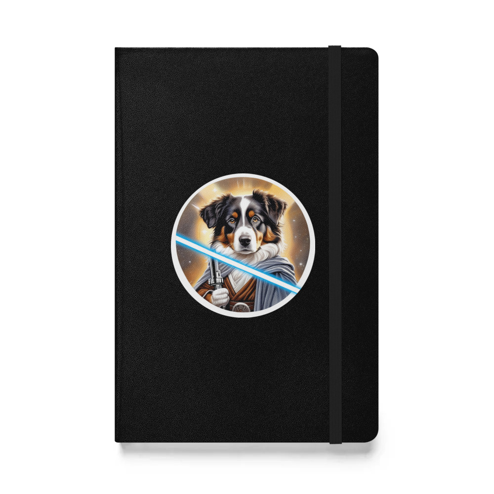 PugMug Custom Miniature American Shepherd Hardcover Bound Notebook