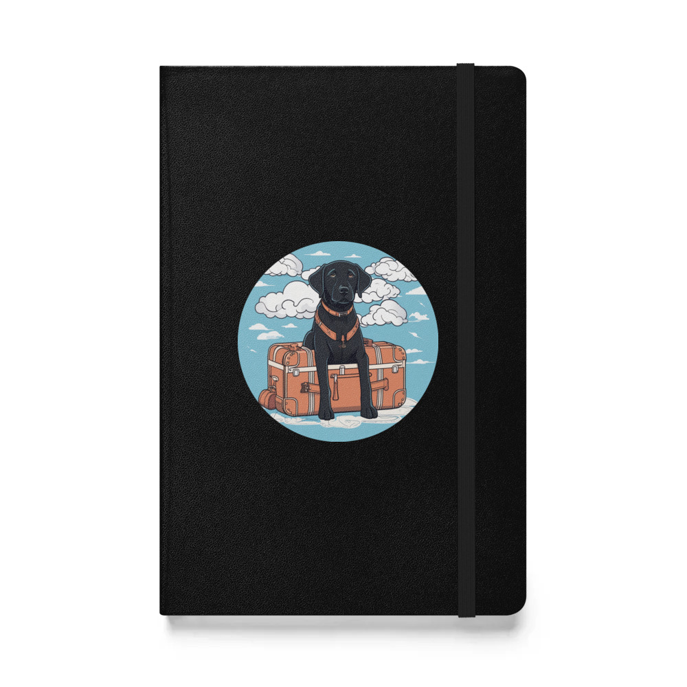 PugMug Custom Black Labrador Retriever Hardcover Bound Notebook