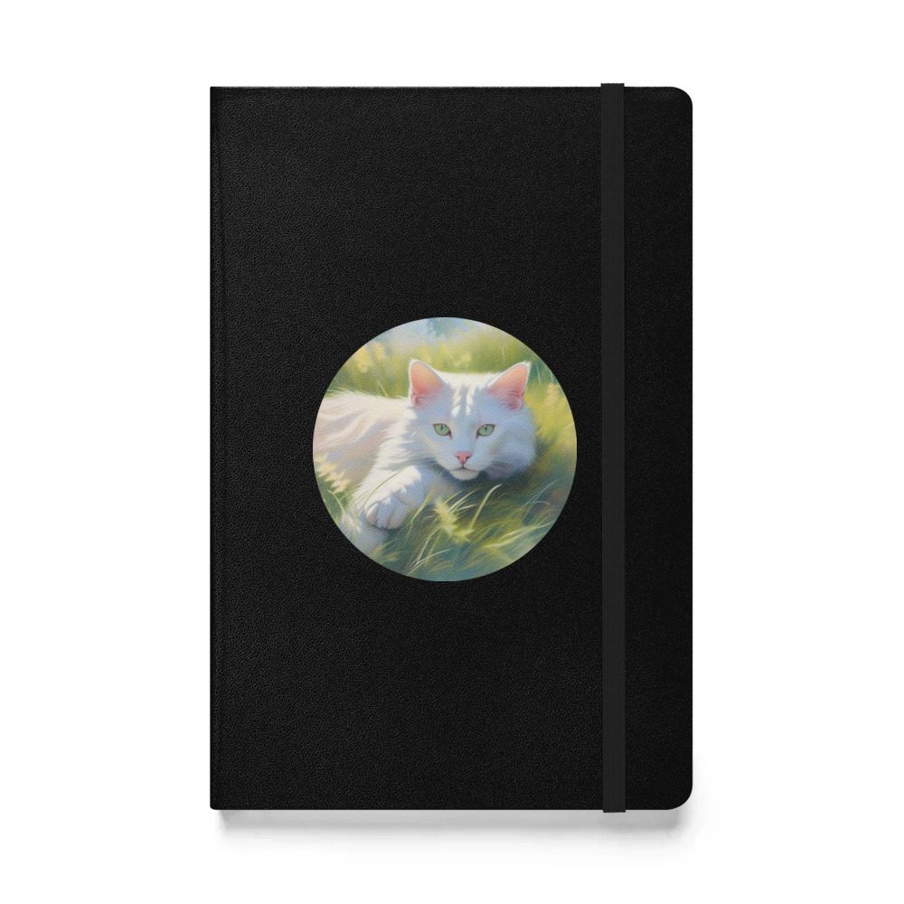 PugMug Custom White Exotic Cat Hardcover Bound Notebook