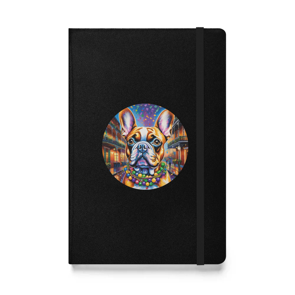 PugMug Custom Tan French Bulldog Hardcover Bound Notebook