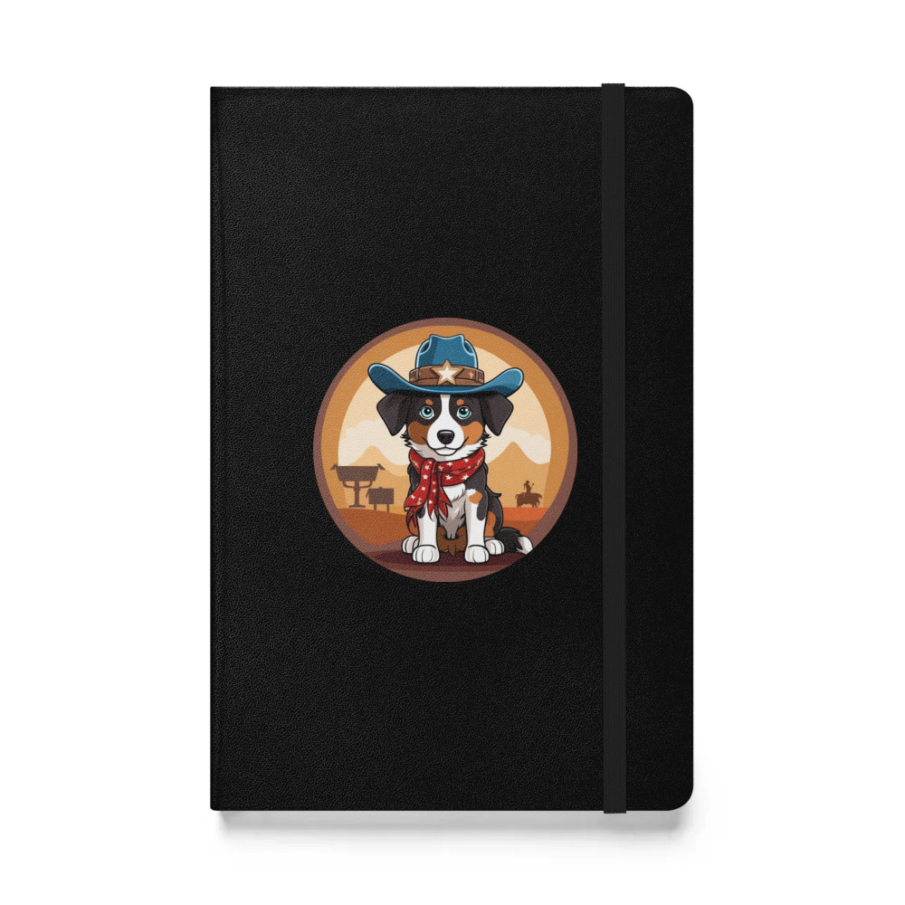 PugMug Custom Miniature American Shepherd Hardcover Bound Notebook