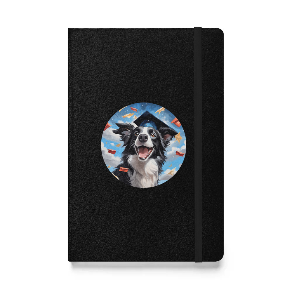 PugMug Custom Border Collie Hardcover Bound Notebook