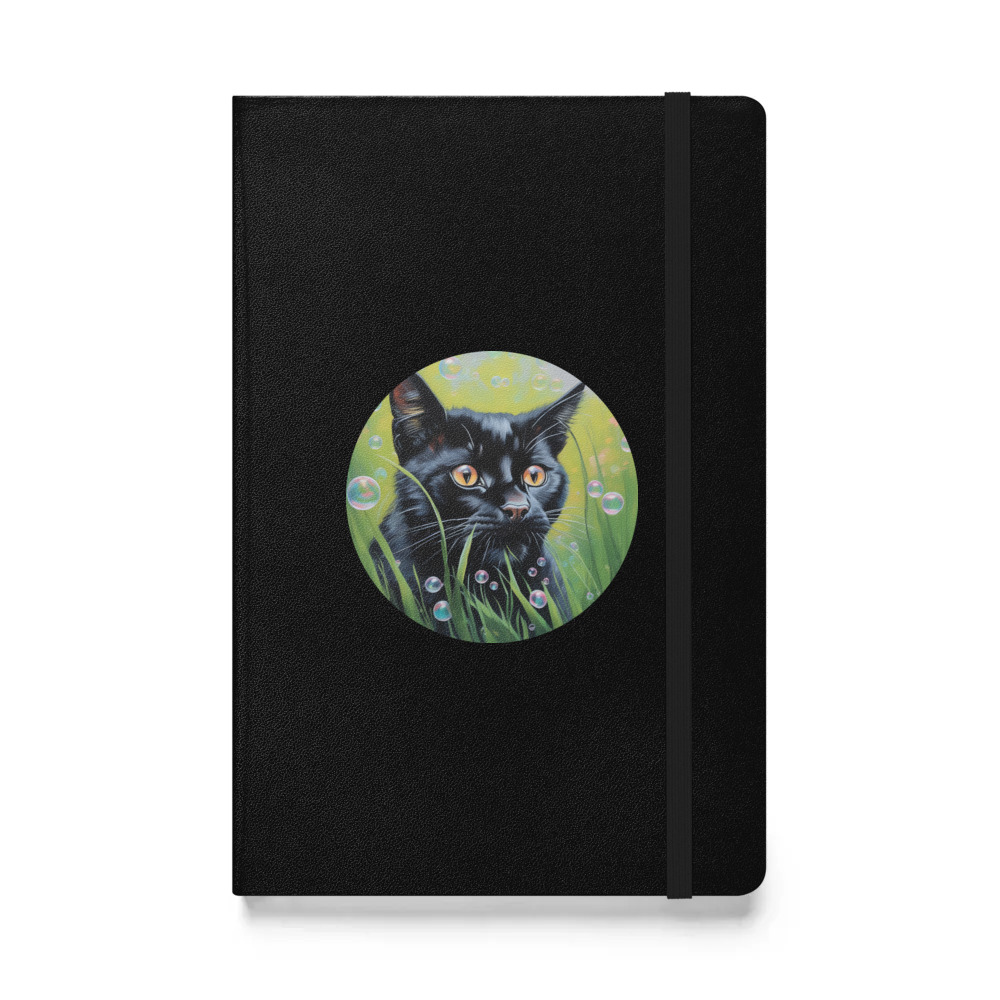 PugMug Custom Black Exotic Cat Hardcover Bound Notebook