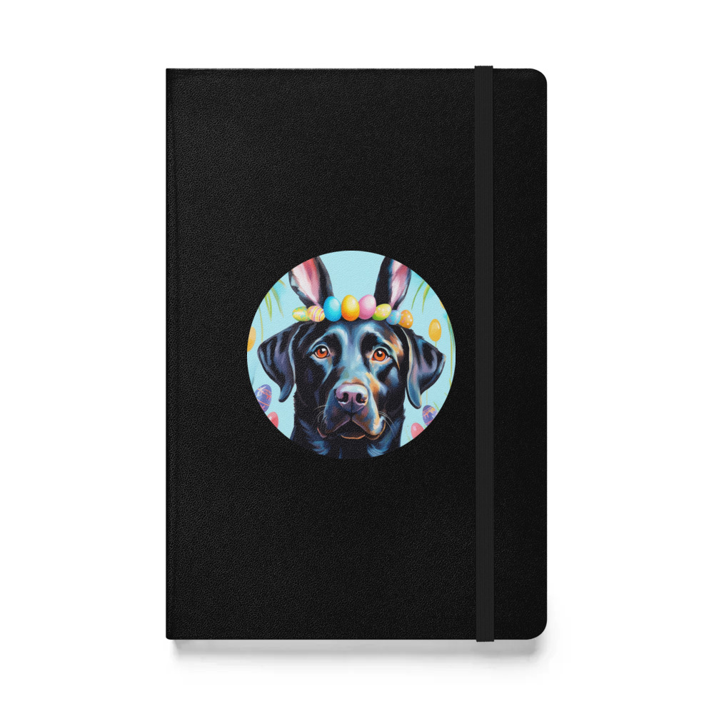 PugMug Custom Black Labrador Retriever Hardcover Bound Notebook