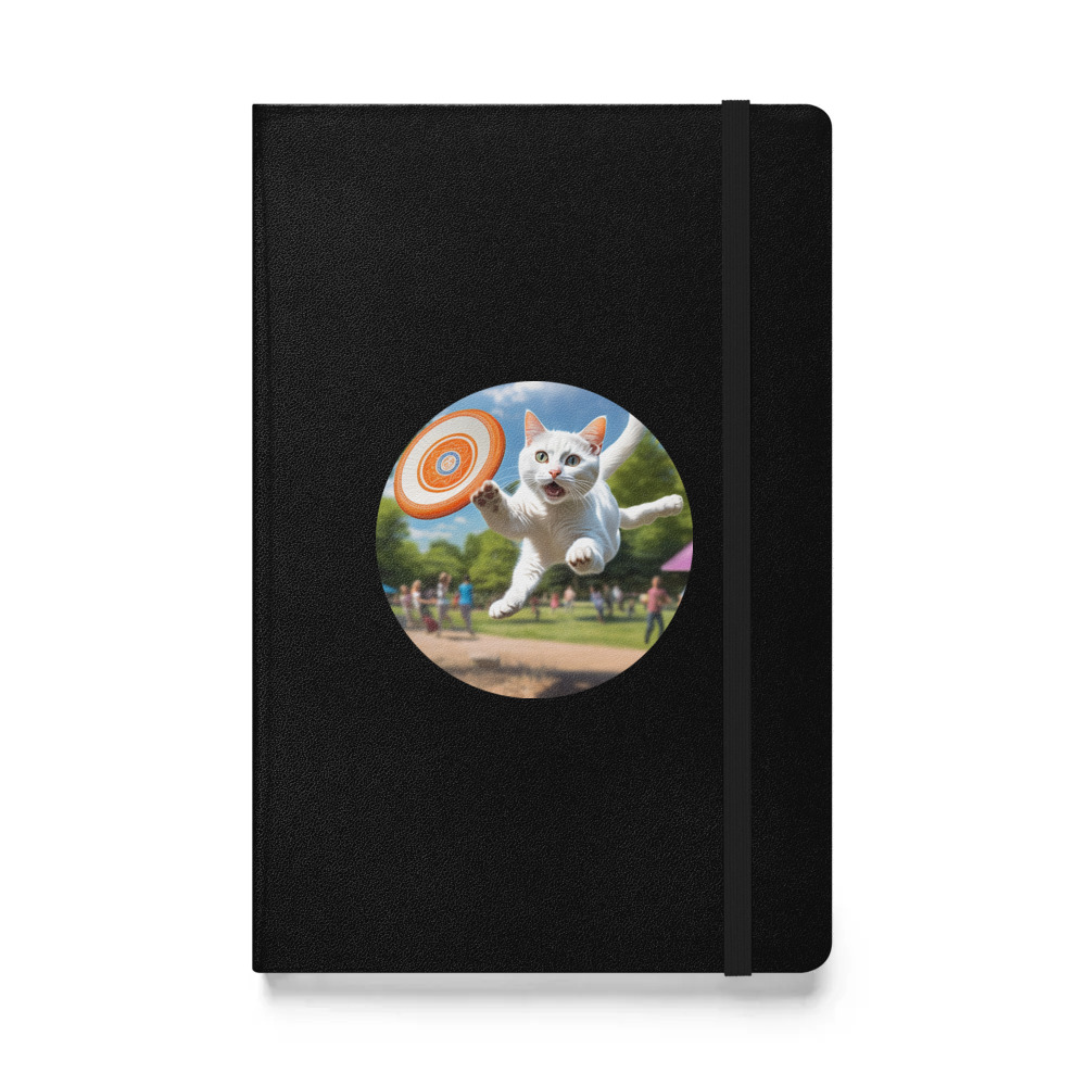 PugMug Custom White Companion Cat Hardcover Bound Notebook