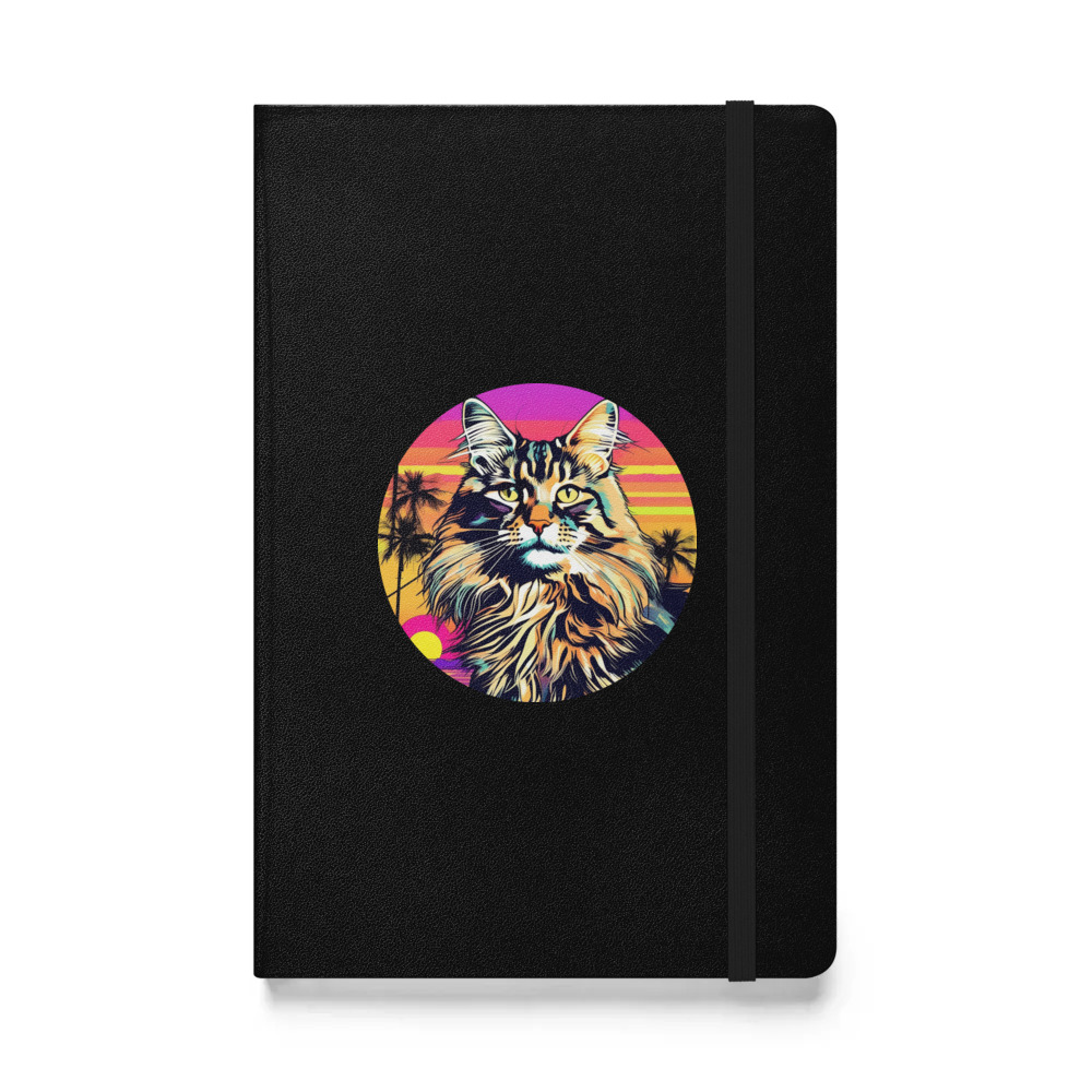 PugMug Custom Tabby Maine Coon Cat Hardcover Bound Notebook