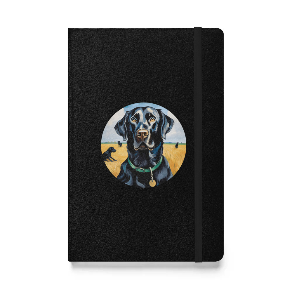 PugMug Custom Black Labrador Retriever Hardcover Bound Notebook