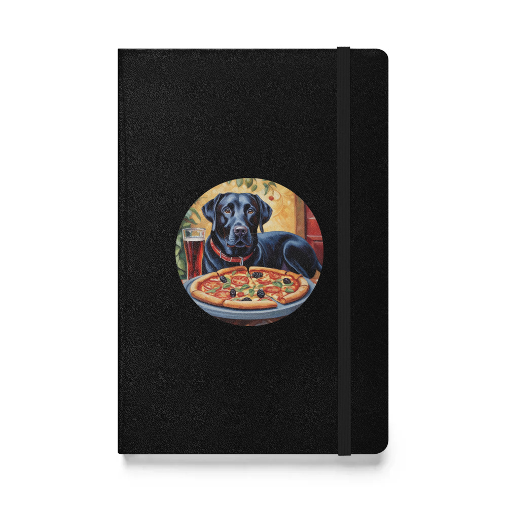PugMug Custom Black Labrador Retriever Hardcover Bound Notebook