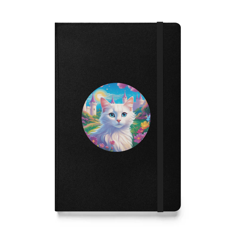 PugMug Custom White Companion Cat Hardcover Bound Notebook