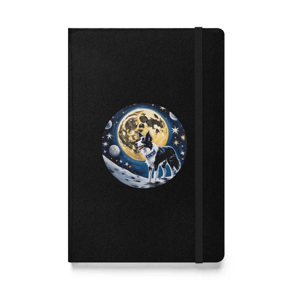PugMug Custom Border Collie Hardcover Bound Notebook