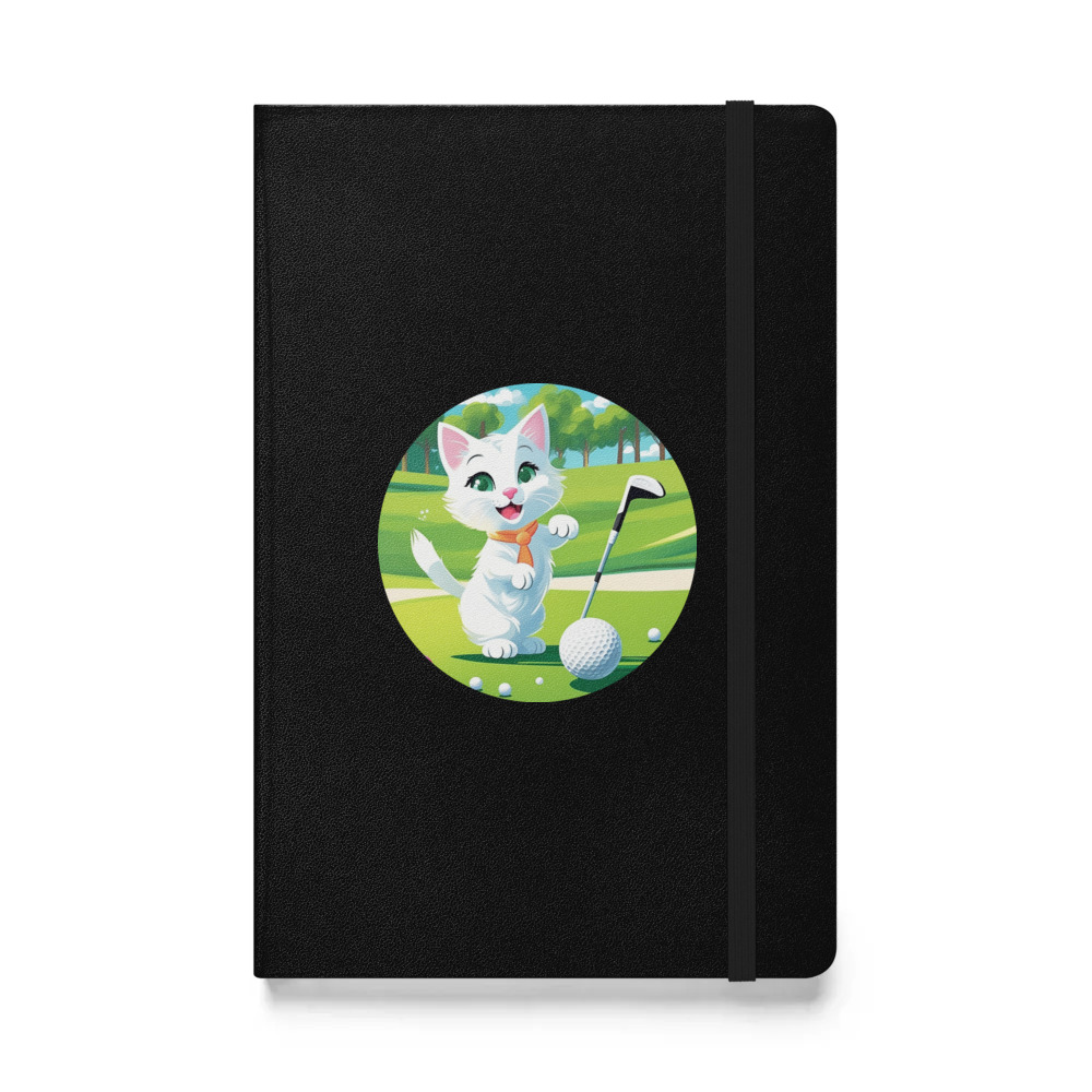 PugMug Custom White Companion Cat Hardcover Bound Notebook