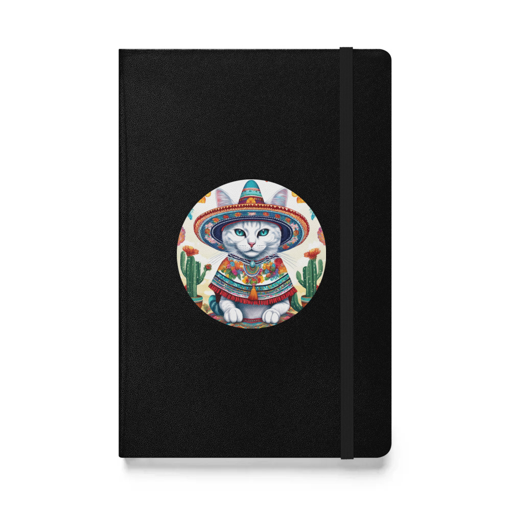 PugMug Custom White Companion Cat Hardcover Bound Notebook