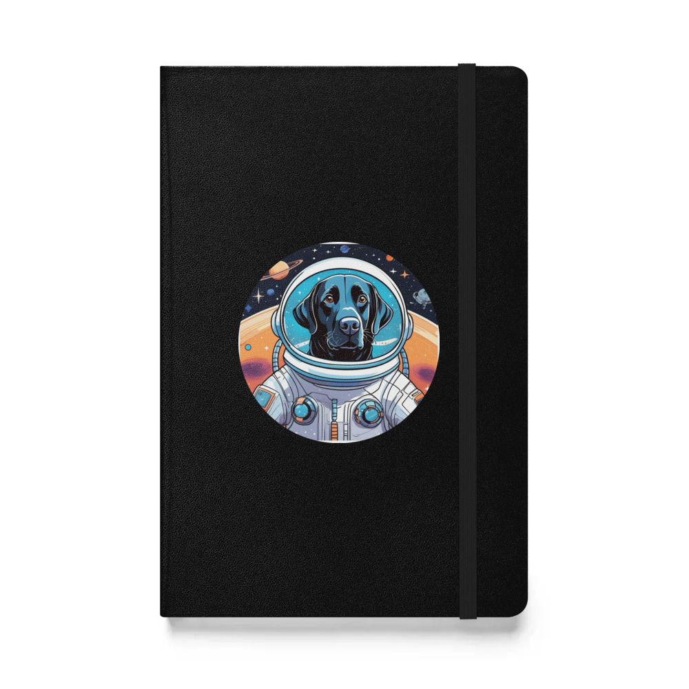 PugMug Custom Black Labrador Retriever Hardcover Bound Notebook