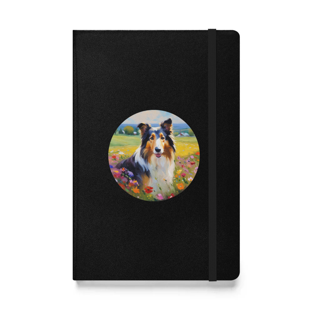 PugMug Custom Collie Hardcover Bound Notebook