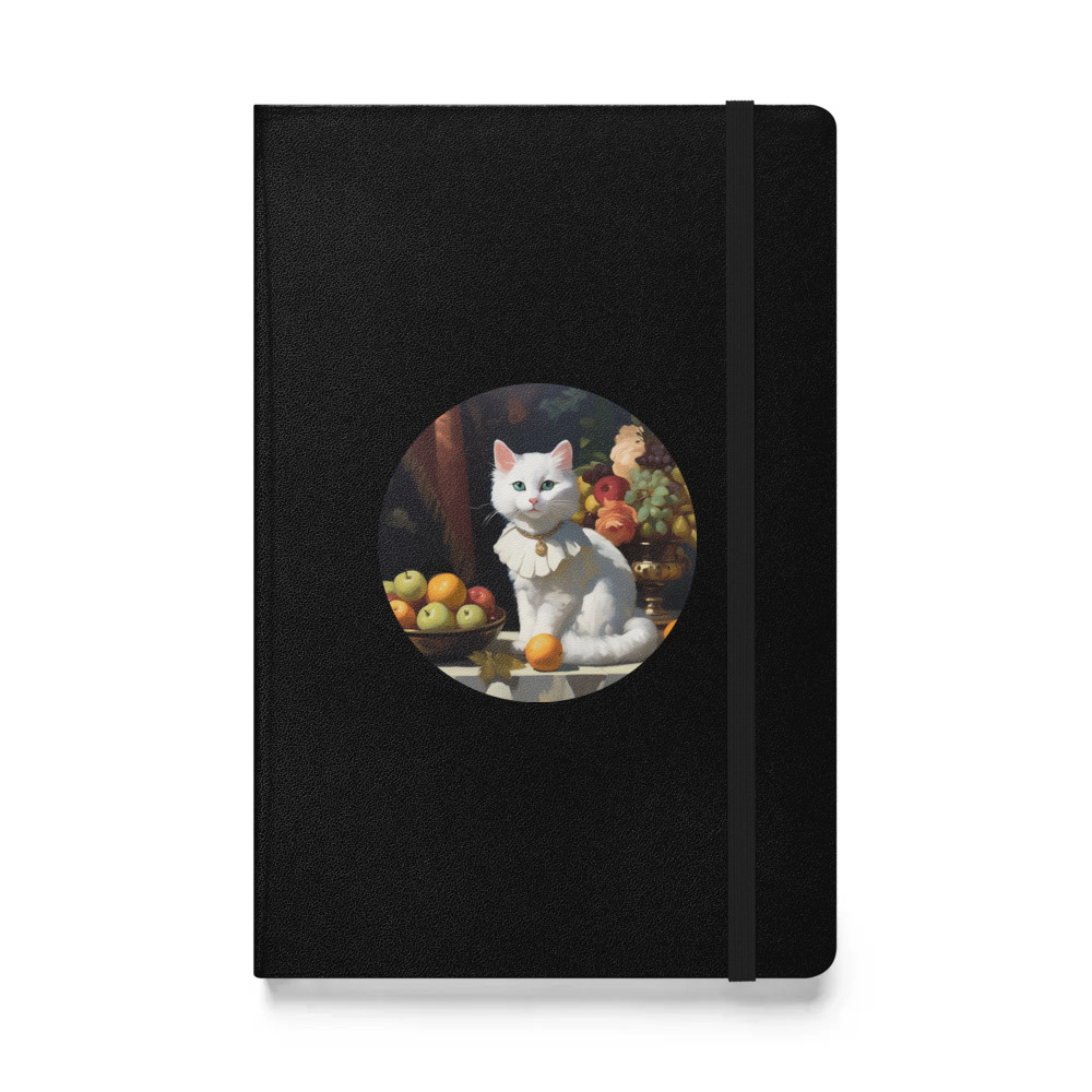 PugMug Custom White Companion Cat Hardcover Bound Notebook