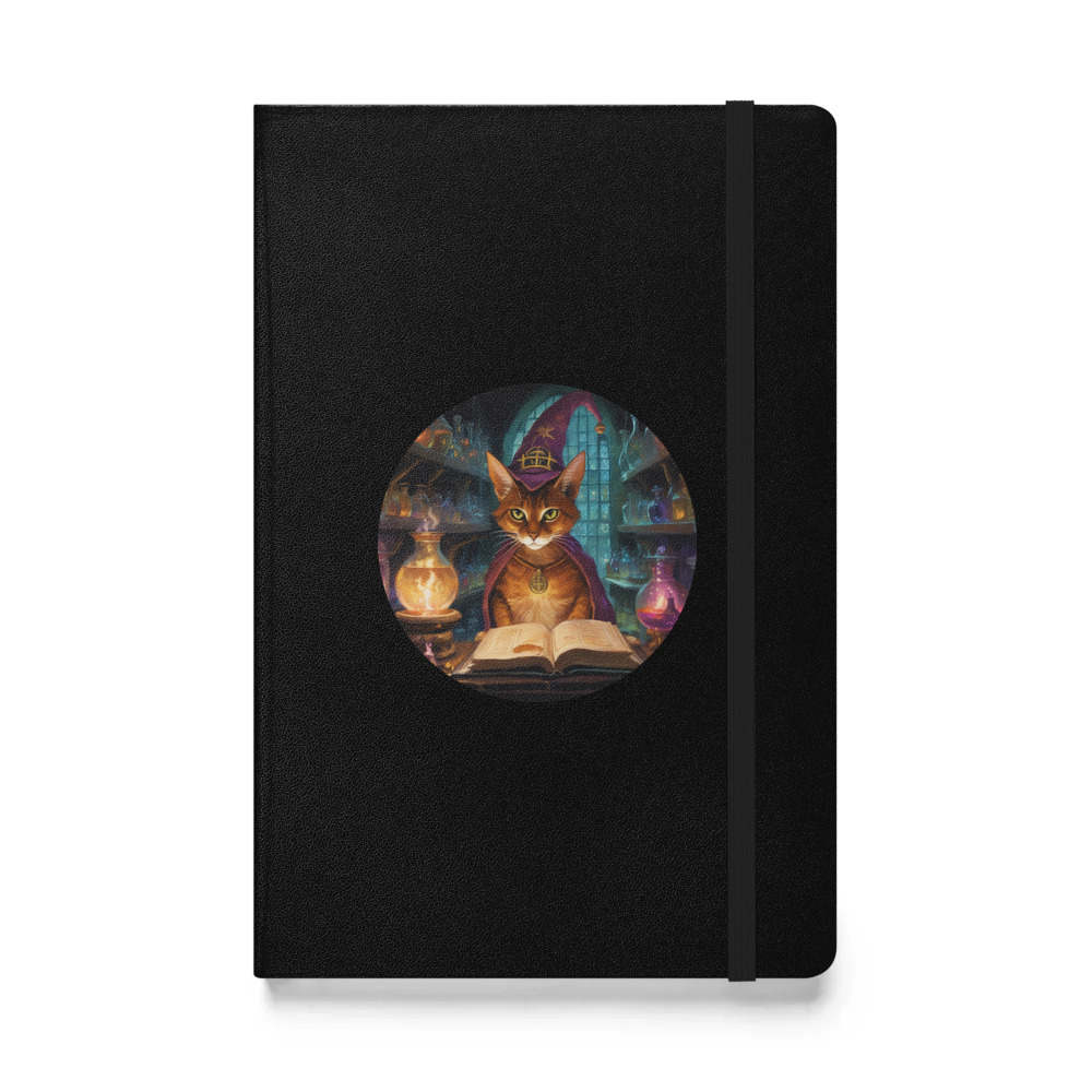 PugMug Custom Tabby Abyssinian Cat Hardcover Bound Notebook