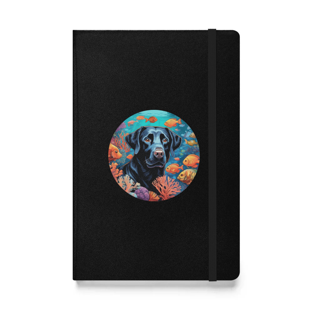 PugMug Custom Black Labrador Retriever Hardcover Bound Notebook