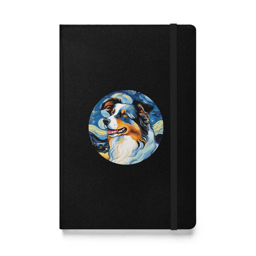 PugMug Custom Australian Shepherd Dog Hardcover Bound Notebook