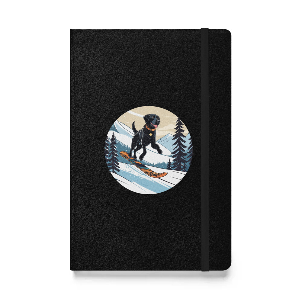 PugMug Custom Black Labrador Retriever Hardcover Bound Notebook